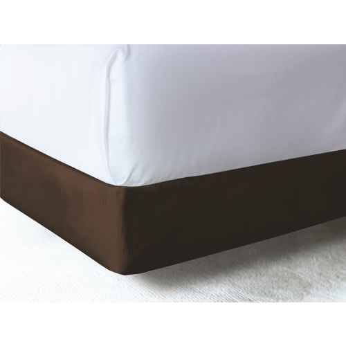 Designer Décor Contour Box Spring Wrap, Polyester Shantung, Hotel King 7", 72x80x7, Espresso Brown